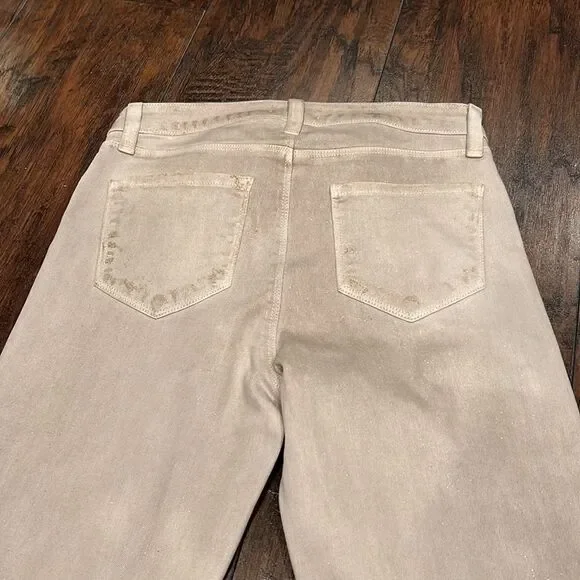 L’AGANCEMargot Skinny Jeans tan color with glitter high rise size 26